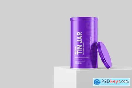 Tin Jar Packaging Mockup