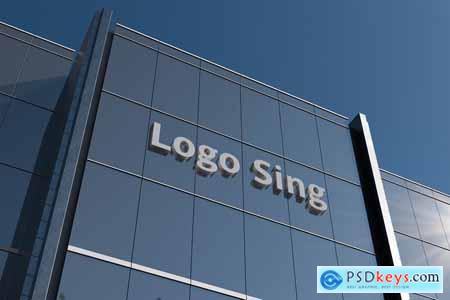 3D Logo Mockup on Building