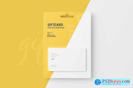 Gift Card Mockup With Card Holder
