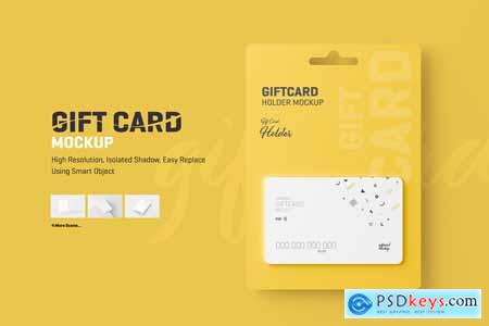 Gift Card Mockup With Card Holder