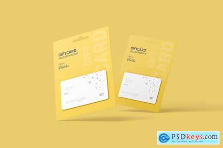 Gift Card Mockup With Card Holder