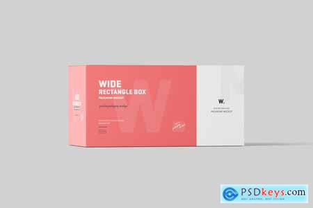 Wide Rectangle Box Packaging Mockup