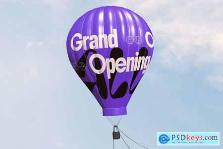 Advertising Hot Air Balloon Mockup