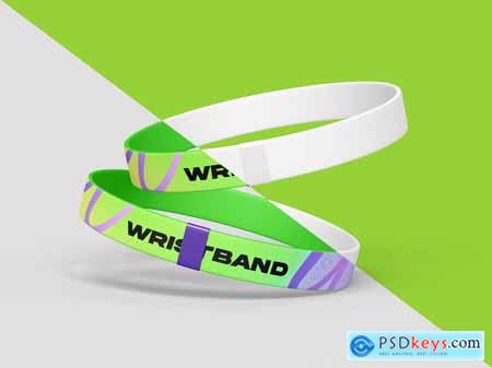 Silicone Wristband Mockup Set