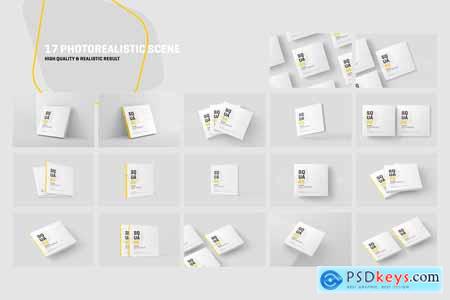 Square Softcover Book Mockup