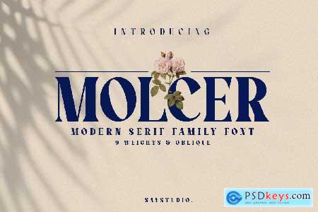 Molcer - Modern Serif Family Font