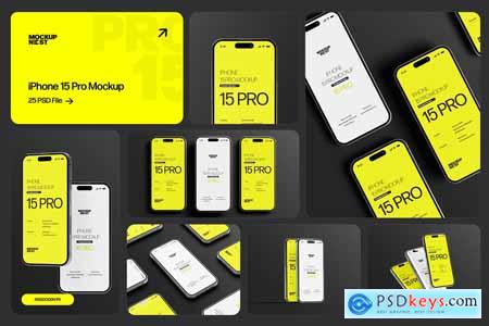 Iphone 15 Pro Mockup Set
