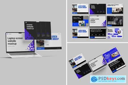 Laptop Screen Website Mockup