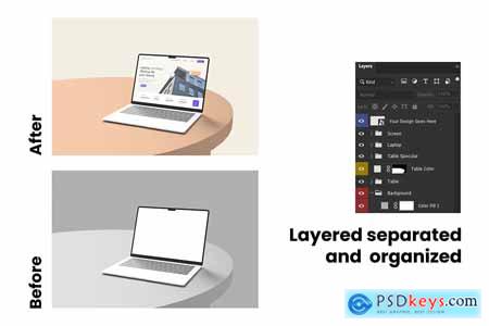 Minimalist Laptop Mockup with Clean Background