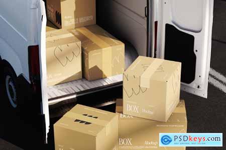 Cardboard Box Mockup