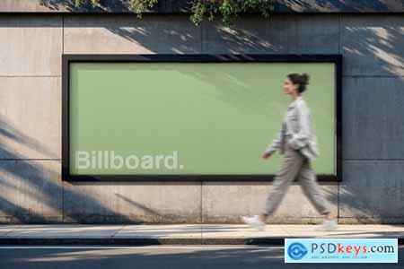 Outdoor Billboard Wall Mockup