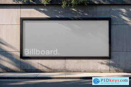 Outdoor Billboard Wall Mockup