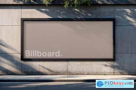 Outdoor Billboard Wall Mockup