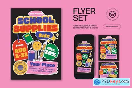 School Supplies Sale Flyer DHMVWW8