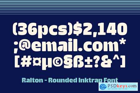 Ralton - Rounded Inktrap Font