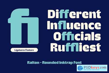 Ralton - Rounded Inktrap Font