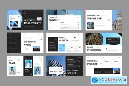 Black Minimalist Real Estate Company Profile 002