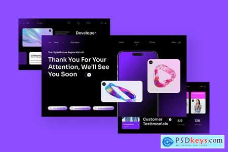 Black Purple Modern Gradient AI Pitch Deck 002