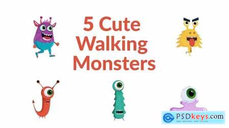5 Cute Walking Monsters 59234935