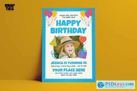 Happy Brithday Flyer 3PCFB7N