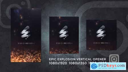 Epic Explosion Fire Smoke Logo Story Reels 58796176 