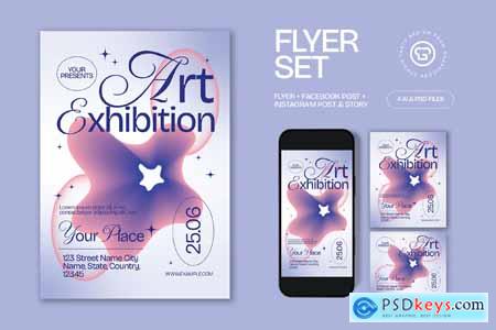 Art Exhibition Flyer E7EG8PW