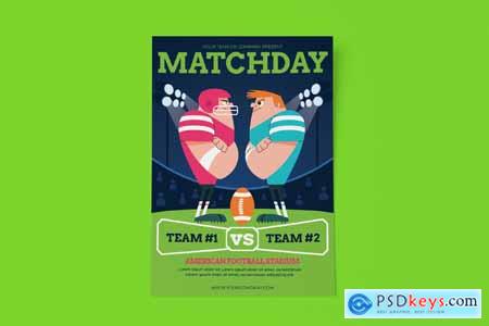 American Football Match Day Flyers