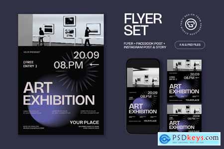 Art Exhibition Flyer GS9RJH4