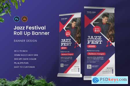 Jazz Festival Roll Up Banner