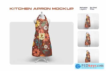Kitchen Apron Mockups with Pocket Set