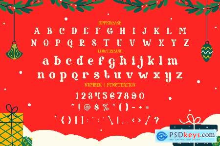 Toasty Curve Christmas Font