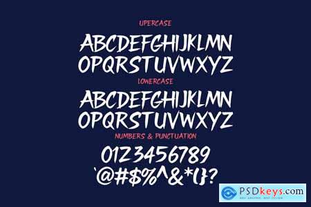 Night Blaze - Japanese Brush Font