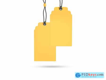 Clothing Hang Tag Branding Mockup Set