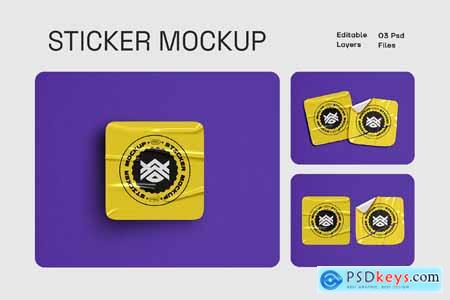 Sticker Branding Mockup Set NPS9CG6