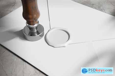 Wax Seal Stamp Mockup