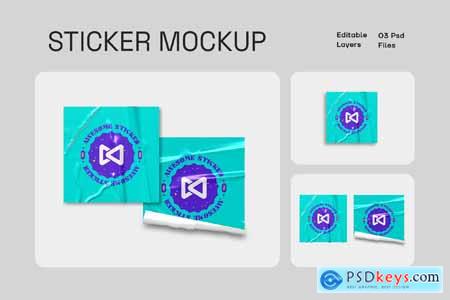 Sticker Branding Mockup Set AXYM2Q4