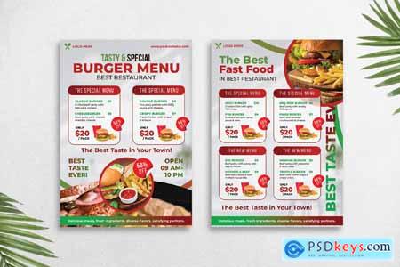 Burger Restaurant Menu