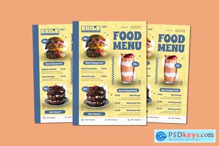Simple Flat Food Menu Design
