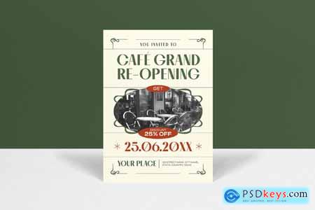 Cafe Grand Re Opening Invitation