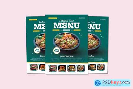Delicious Food Menu Flyer