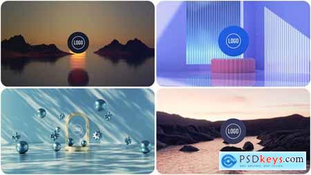 Minimal 4-Style Screens  Clean 3D Logo Intro Pack 59401691
