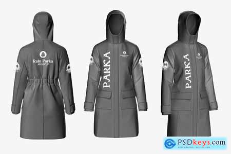 Raincoat Parka Mockup
