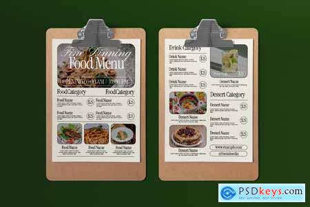 Fine Dining Food Menu J423DDR