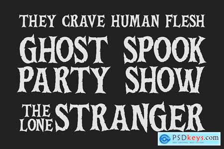 Death Bones a Broken Serif Font