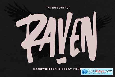 Raven Handwritten Display Font