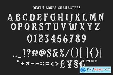 Death Bones a Broken Serif Font