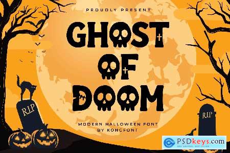 Ghost Of Doom  Modern Halloween Font