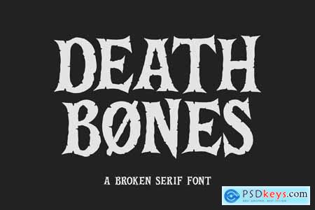 Death Bones a Broken Serif Font