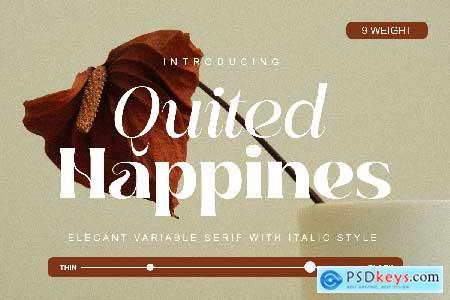 Quited Happines - Elegant Variable Serif Font