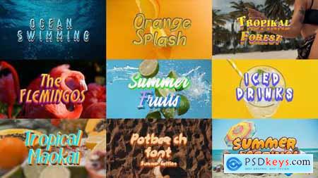 Tropical Summer Text Effects Pack  Fruits, Birds & Cold Drink Vibes 58639512